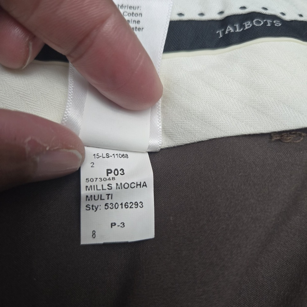 Talbots Windsor Pants Houndstooth Wool Blend Women's 8 Academia Hipster Capsule - Picture 9 of 10